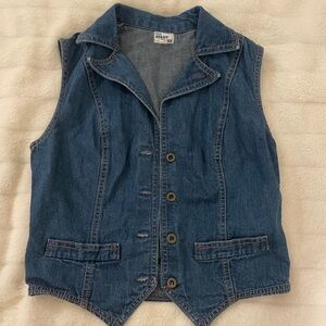 Vintage denim waist coat